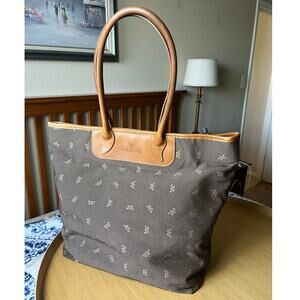 King Ranch | Large Canvas Tote Bag with Leather Straps & Accents